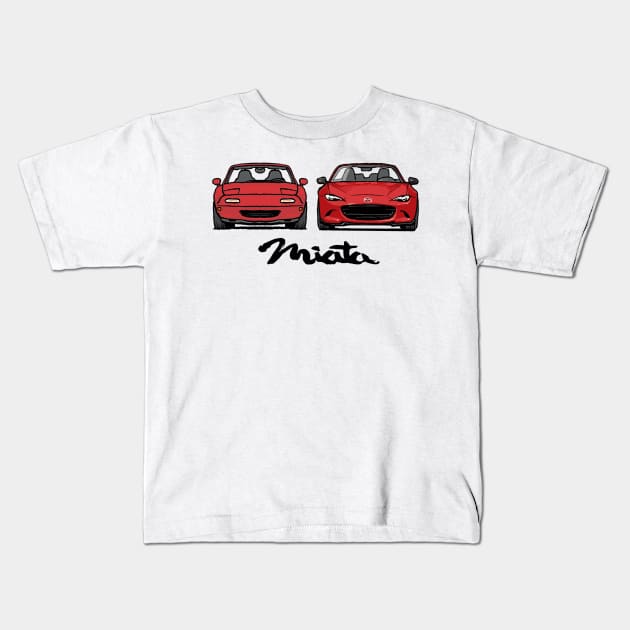 Miata Evolution Kids T-Shirt by Woreth